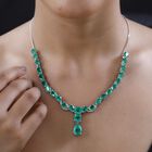 Smaragd Triplett Quarz Halskette, 45 cm - 39,60 ct. image number 1