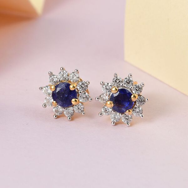 Sternchen Masoala Saphir und Zirkon Ohrstecker image number 6