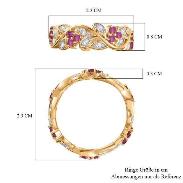 ALLORO AA afrikanischer Rubin und Zirkon-Ring - 1,31 ct. image number 7