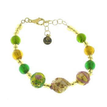 IL MURANO DI FRANCESCA- mehrfarbiges 19cm Muranoglas aus Italien PRIMAVERA Armband