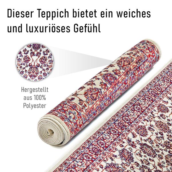 Moderner grauer & mehrfarbiger L&auml;ufer - 950 GSM, Gr&ouml;&szlig;e: 66x180cm, creme image number 6