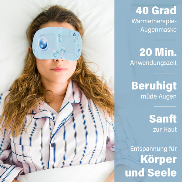 10er-Set selbstw&auml;rmende Hyalurons&auml;ure-Dampf-Augenmasken, 18x8 cm image number 2