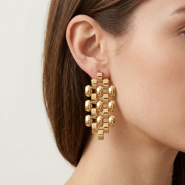 Messing Ohrringe ca. 7,00g image number 3