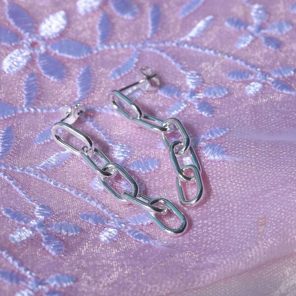 B&uuml;roklammer Ohrringe in 925 Silber image number 2