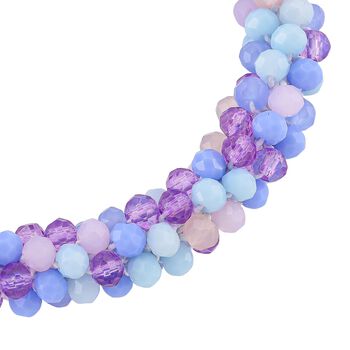 Mehrfarbiges lila Kristall flexibles Armband