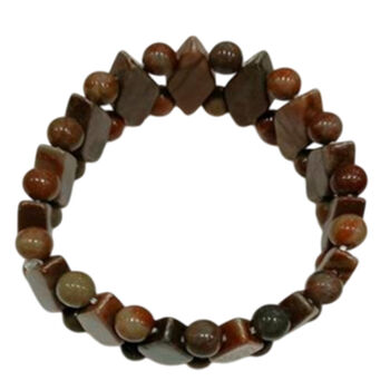 Flexibles rotes Picasso Jaspis Armband - 160 ct.