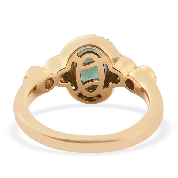 Grandidierit und Zirkon Ring 925 Silber vergoldet  ca. 1,11 ct image number 6