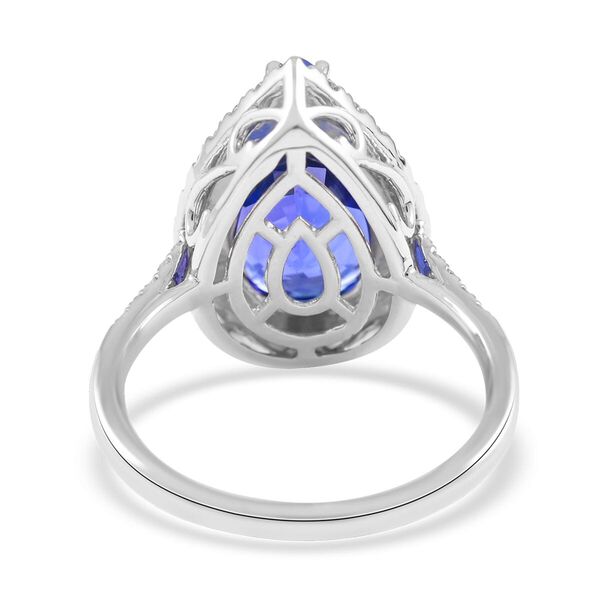 RHAPSODY zertifiziert und geprüft AAAA Tansanit und VS-EF Diamant Ring in 950 Platin - 6,25 ct. image number 4