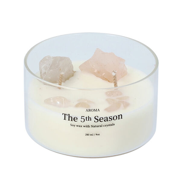The 5th Season - Duftkerze mit Edelsteinen in Geschenkbox, Sojawachs und Quarz image number 3