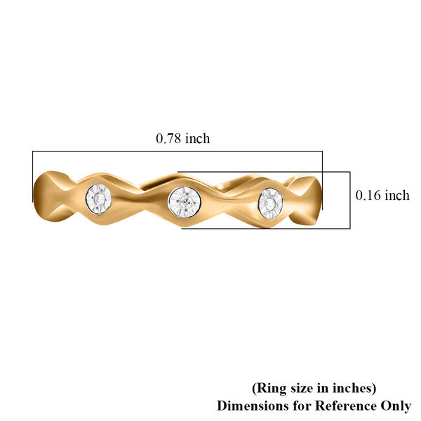 Diamant Ring, 925 Silber Gelbgold Vermeil image number 4