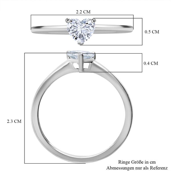 LUXURIANT DIAMOND - Lab Grown Diamant VS-EF SGL zertifiziert Ring 950 Platin (Größe 18.00) ca. 0.50 ct image number 4