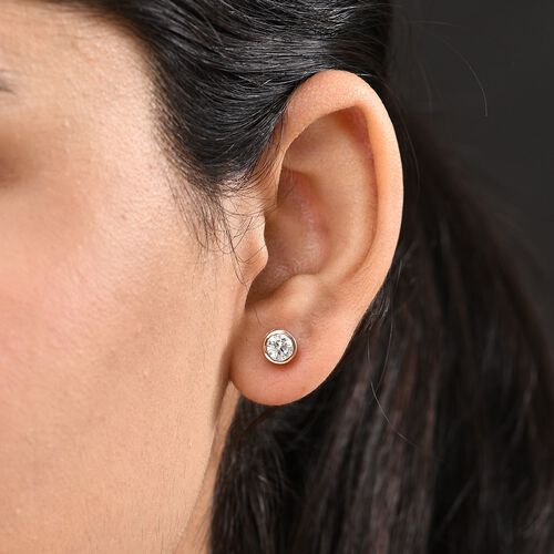 Lab Grown Diamant Ohrringe 925 Silber 750 Roségold Vermeil ca. 1,00 ct. image number 2