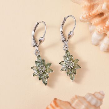 Nat&uuml;rliche, gr&uuml;ne Apatit Ohrringe - 1,98 ct.