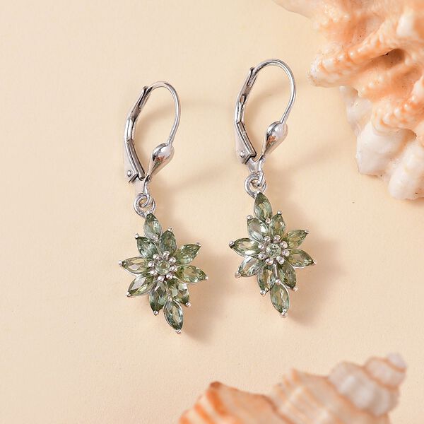 Nat&uuml;rliche, gr&uuml;ne Apatit Ohrringe - 1,98 ct. image number 1