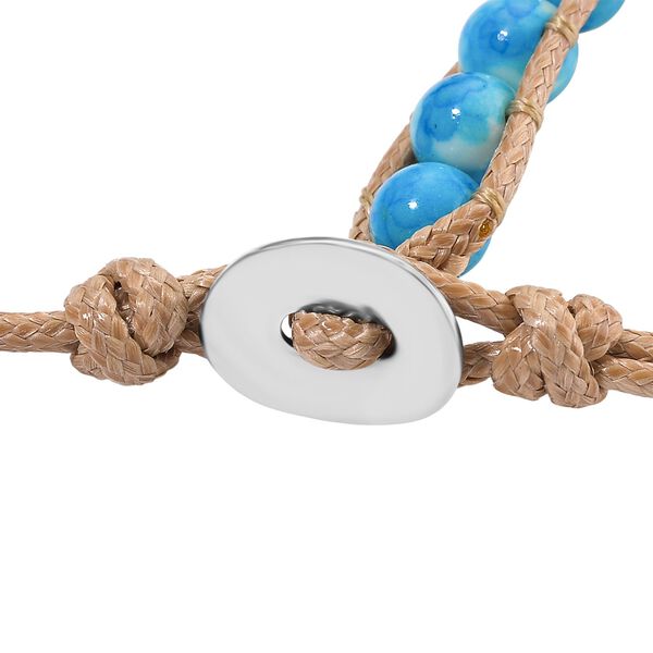 Flexible blaugrüne Regenblumen-Yuhua-Quarzit Halskette - 80 ct. image number 6