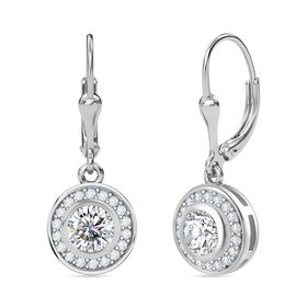 Moissanit Ohrringe, 925 Silber rhodiniert - 2,01 ct.