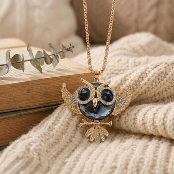 Mehrfarbiger Kristall Anh&auml;nger mit Kette ca. 63.5 cm + 5 cm Extender, Legierung Gelb