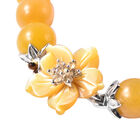 JARDIN-KOLLEKTION - gelbes Perlmutt, Honig Jade und Citrin Armband, 19 cm, 925 Silber rhodiniert, ca. 100,14 ct image number 5
