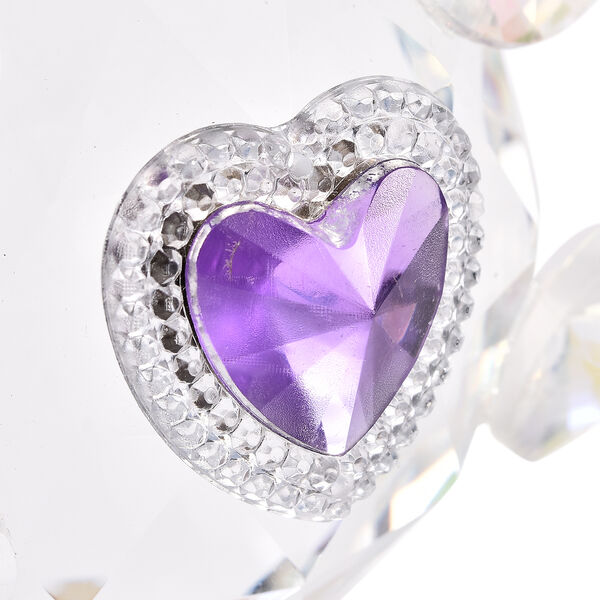 Kristall-B&auml;renfigur mit Herz, 11x7x6.5cm, Transparent image number 4