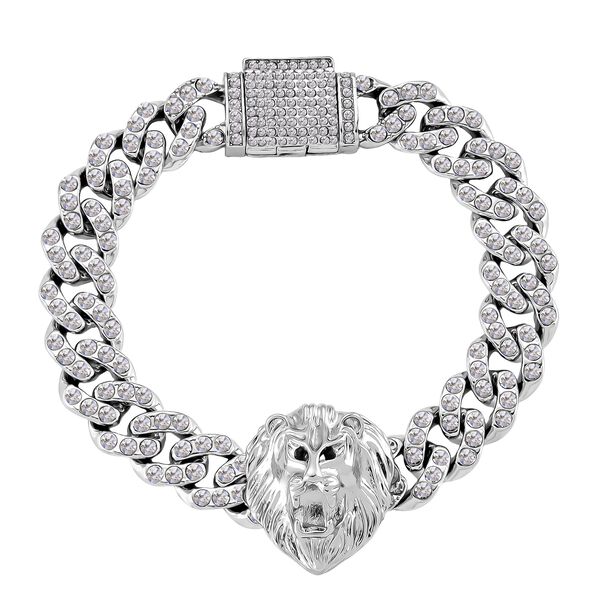 Wei&szlig;er Kristall Armband ca. 19 cm