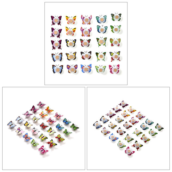 25er LED-Set aus mehrfarbigen Schmetterlingen image number 14