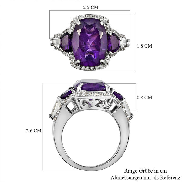 Afrikanischer Amethyst-Ring, 925 Silber platiniert  ca. 7,67 ct image number 7