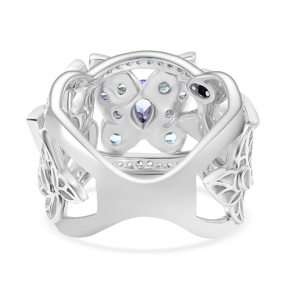 GP Trionfo Kollektion - Tansanit, Blauer Apatit Ring 925 Silber rhodiniert (Gr&ouml;&szlig;e 18.00) ca. 1.61 ct image number 7