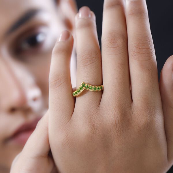 AA nat&uuml;rlicher Chromdiopsid-Ring - 0,43 ct. image number 3