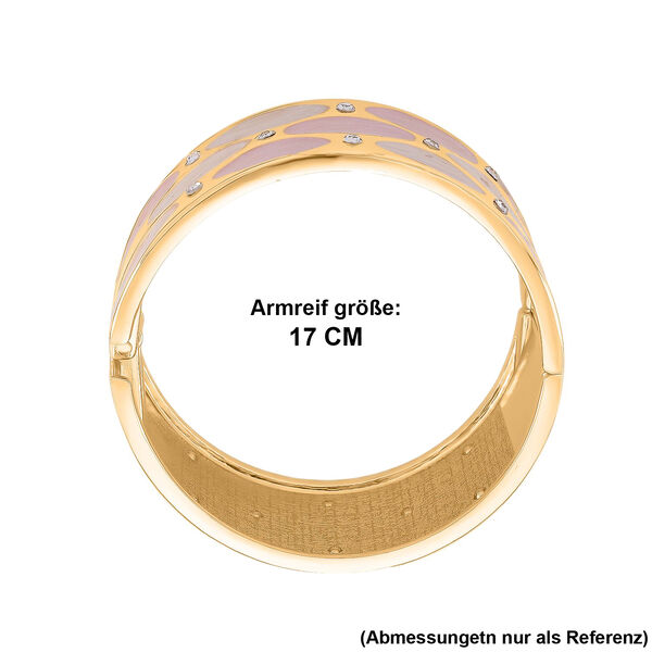 Wei&szlig;er Kristall Armreif ca. 17 cm emailliert image number 7