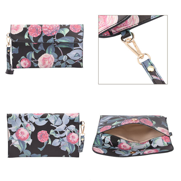 Passage - 4er-Set, Handtasche, Crossbody Tasche, Clutch und Brieftasche mit Blumen Muster image number 6