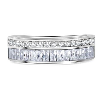 LUSTRO STELLA wei&szlig;er Zirkonia Ring im Eternity-Design