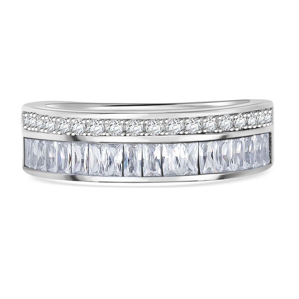 LUSTRO STELLA wei&szlig;er Zirkonia Ring im Eternity-Design