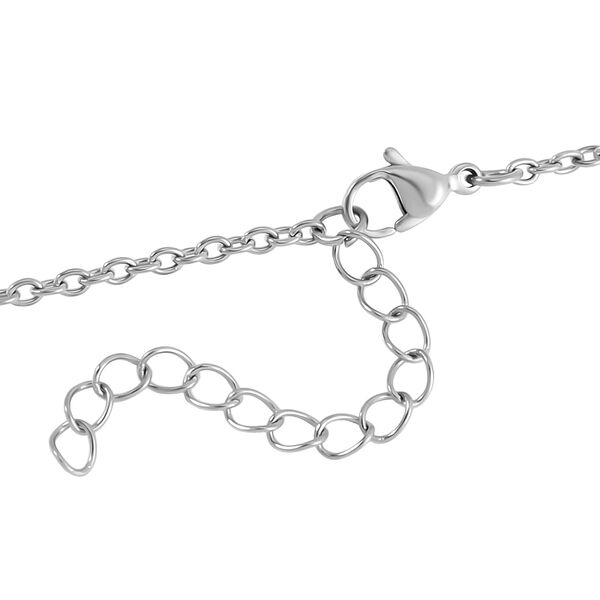 Rosenquarz, Schwarzer Kristall Halskette ca. 50 cm Reiner Edelstahl ca. 10,50 ct. image number 6