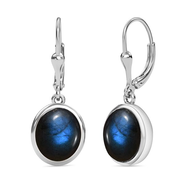 AAA Labradorit Ohrringe 925 Silber rhodiniert ca. 12,63 ct.