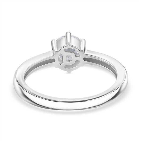 Moissanit Ring 925 Silber rhodiniert (Gr&ouml;&szlig;e 17.00) ca. 0,75 ct image number 5