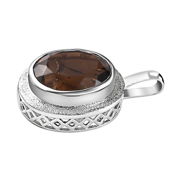 Rauchquarz Anh&auml;nger, 925 Silber platiniert, ca. 7.42 ct image number 4