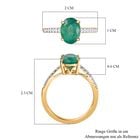 AA Kagem Sambischer Smaragd, Weißer Diamant Ring, 375 Gold (Größe 16.00) ca. 1.89 ct image number 6