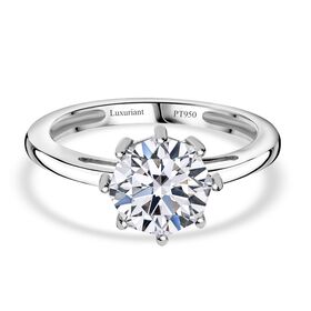 LUXURIANT DIAMOND- SGL zertifizierter VS-EF Labor Oktillionschliff Diamant Ring in 950 Platin - 2 ct.