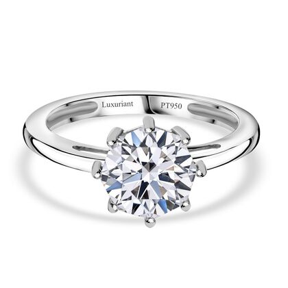 LUXURIANT DIAMOND - Lab Grown Diamant (Oktillion-schnitt) IGI zertifiziert VS-EF Ring 950 Platin (Gr&ouml;&szlig;e 18.00) ca. 2.00 ct