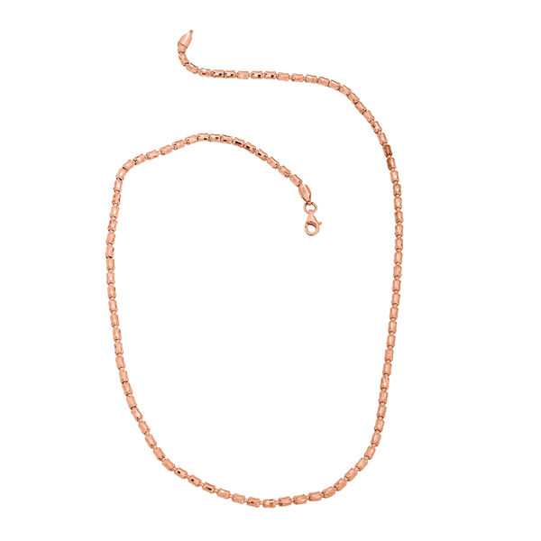 Italienische Diamantschliff Kette, ca. 50 cm 925 Silber ros&eacute;vergoldet ca. 10,79g image number 3