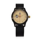 LUXUS SAMMLER EDITION - William Hunt Uhr, SEIKO AUTOMATIK Uhrwerk, Saphir Glashäuser, 5 ATM, Schwarzfarben Edelstahl Armband