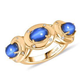 D'Joy Aurora Mondstein und Zirkon Ring - 3,27 ct.