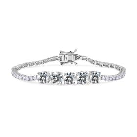 Moissanit Armband, 19 cm - 9,17 ct.