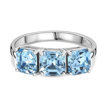 J Francis gefertigt mit SWAROVSKI- Aquamarin Swarovski Kristall Ring
