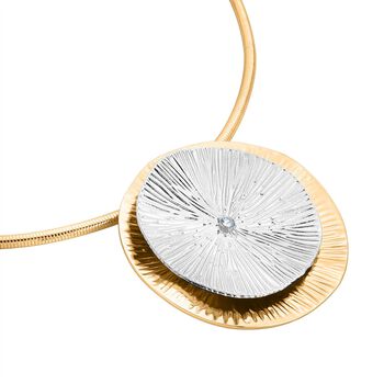 Bicolor Halskette ca. 48 cm ca. 38,40g