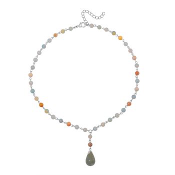 Mehrfarbiger Amazonit Halskette ca. 45 cm ca. 91.00 ct