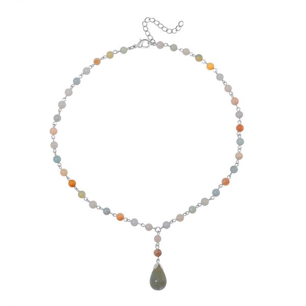 Mehrfarbiger Amazonit Halskette ca. 45 cm ca. 91.00 ct