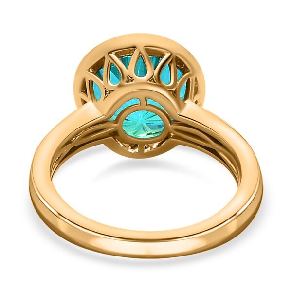 Paraiba Pfau Triplett Quarz Ring - 4,14 ct. image number 5