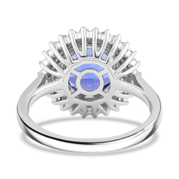 RHAPSODY zertifiziert und geprüft AAAA Tansanit und VS-EF Diamant Halo Ring in 950 Platin - 4,25 ct. image number 5