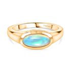 D'Joy AA Natürlicher, äthiopischer Welo Opal Ring 925 Silber 750 Gelb Vergoldet (Größe 19.00) ca. 0,81 ct